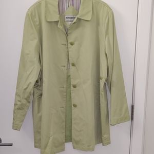 Lime green trench coat